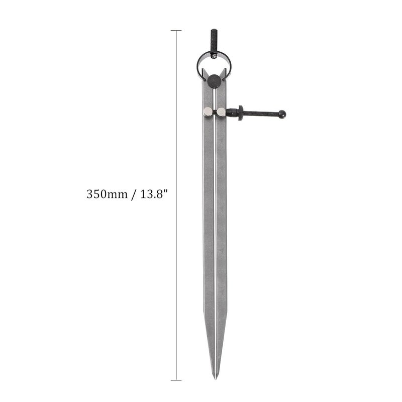 Kozelo Spring Joint Caliper - [12 Inch] Carbon Steel Spring Divider Caliper with Solid Nut for Metalworking Drawing Use, Flat Leg - Image 3
